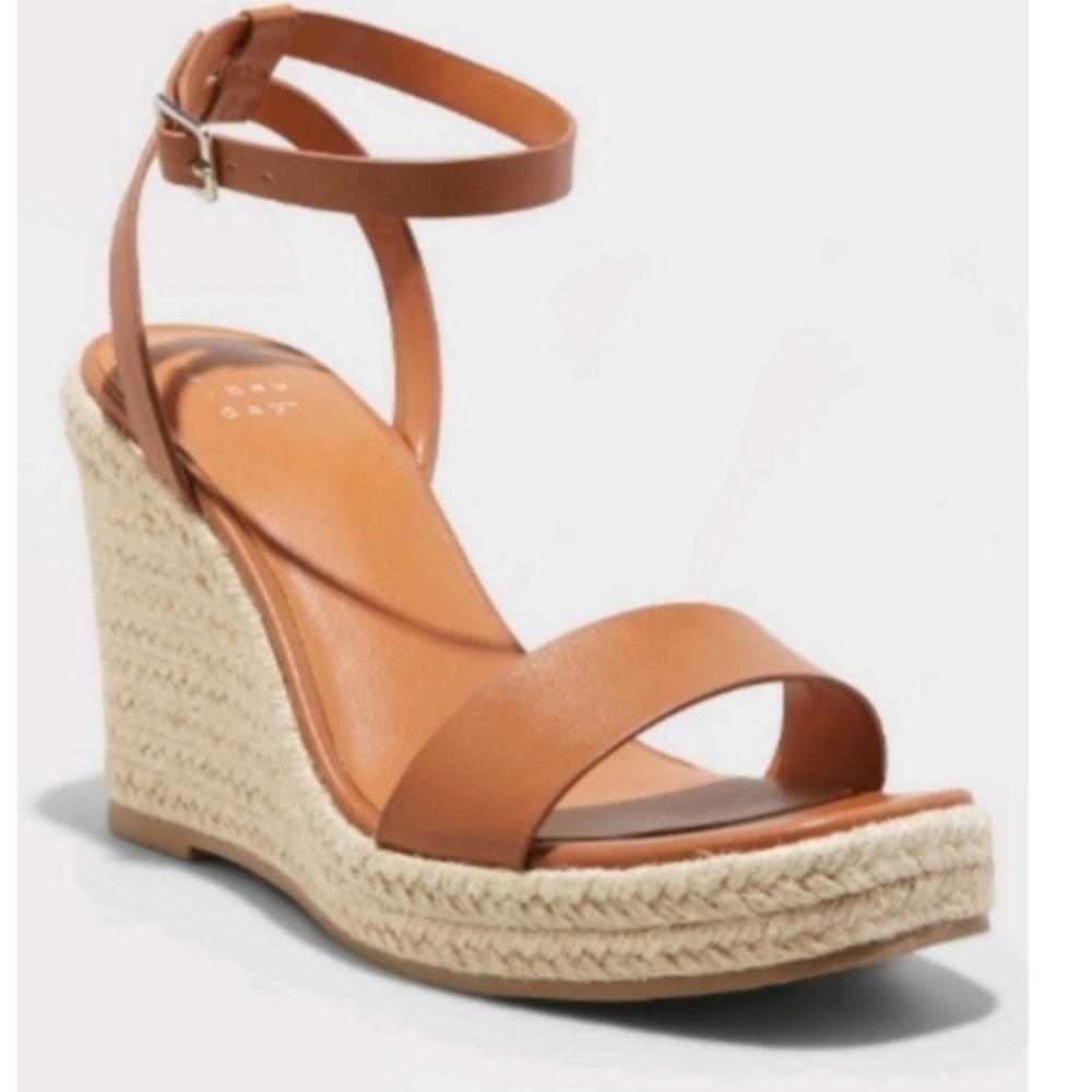 A New Day Tina Heels Cognac Size 9.5